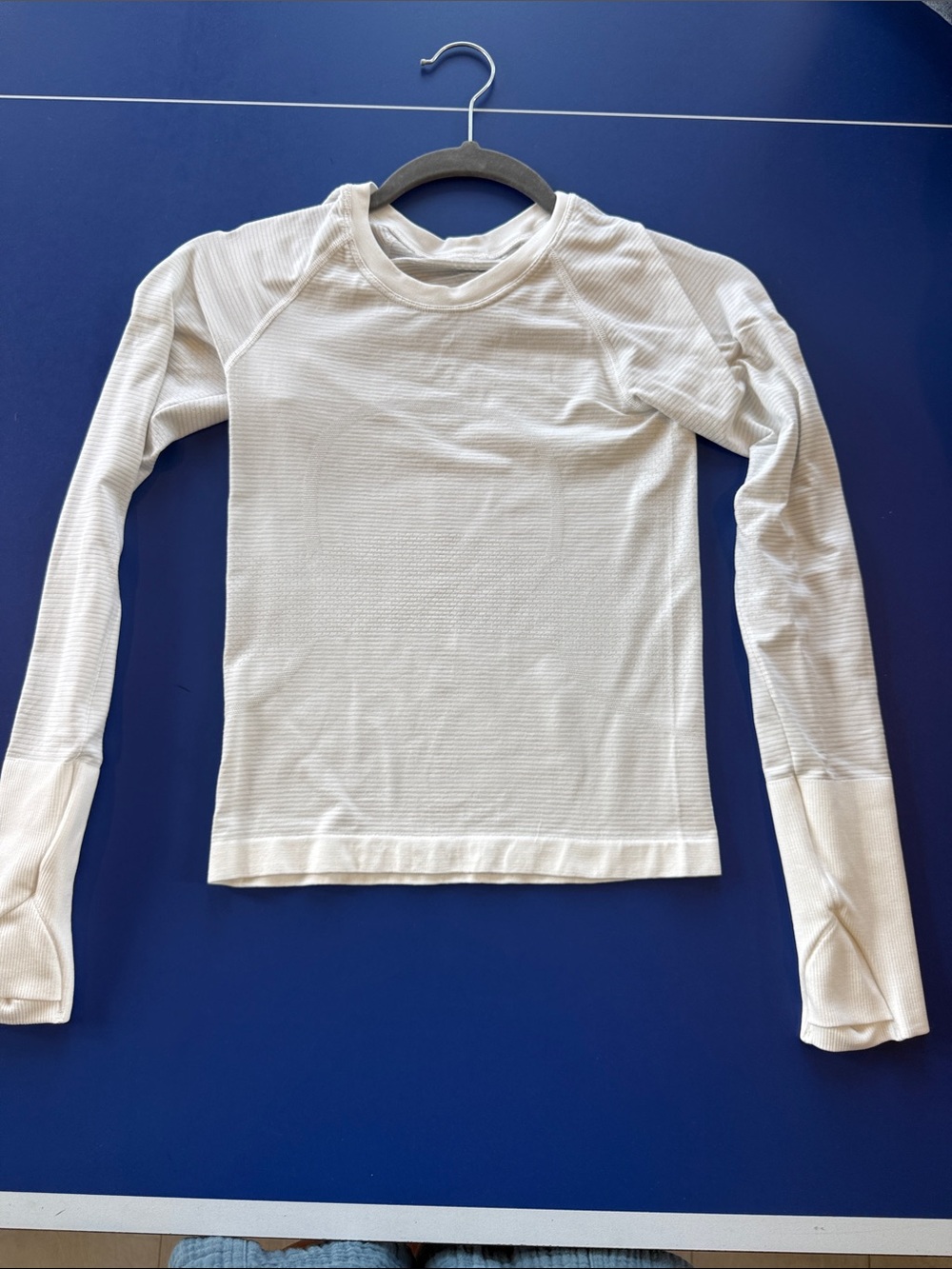 lululemon athletica Women's Long-Sleeve Waffle Thermal Top in Off-White